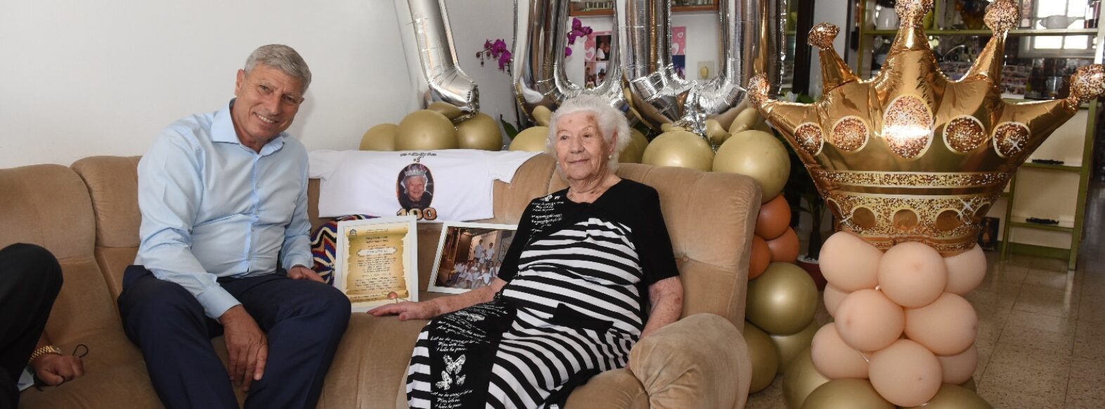 קריית אתא- חוגגים יום הולדת 100 לתושבת העיר אליס שטיין